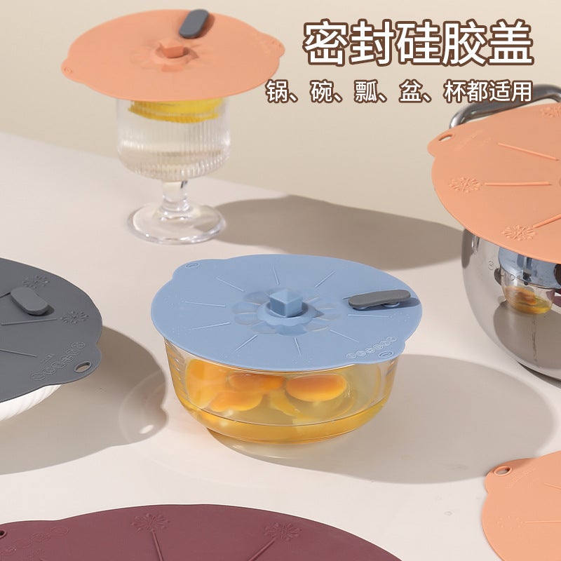 New Internet Red Silicone Sealed Fresh-Keeping Lid Pot Lid Cup Lid Bowl Lid Dust-Proof Lid Basin Lid With Vent Hole Live Broadcast - Image 2